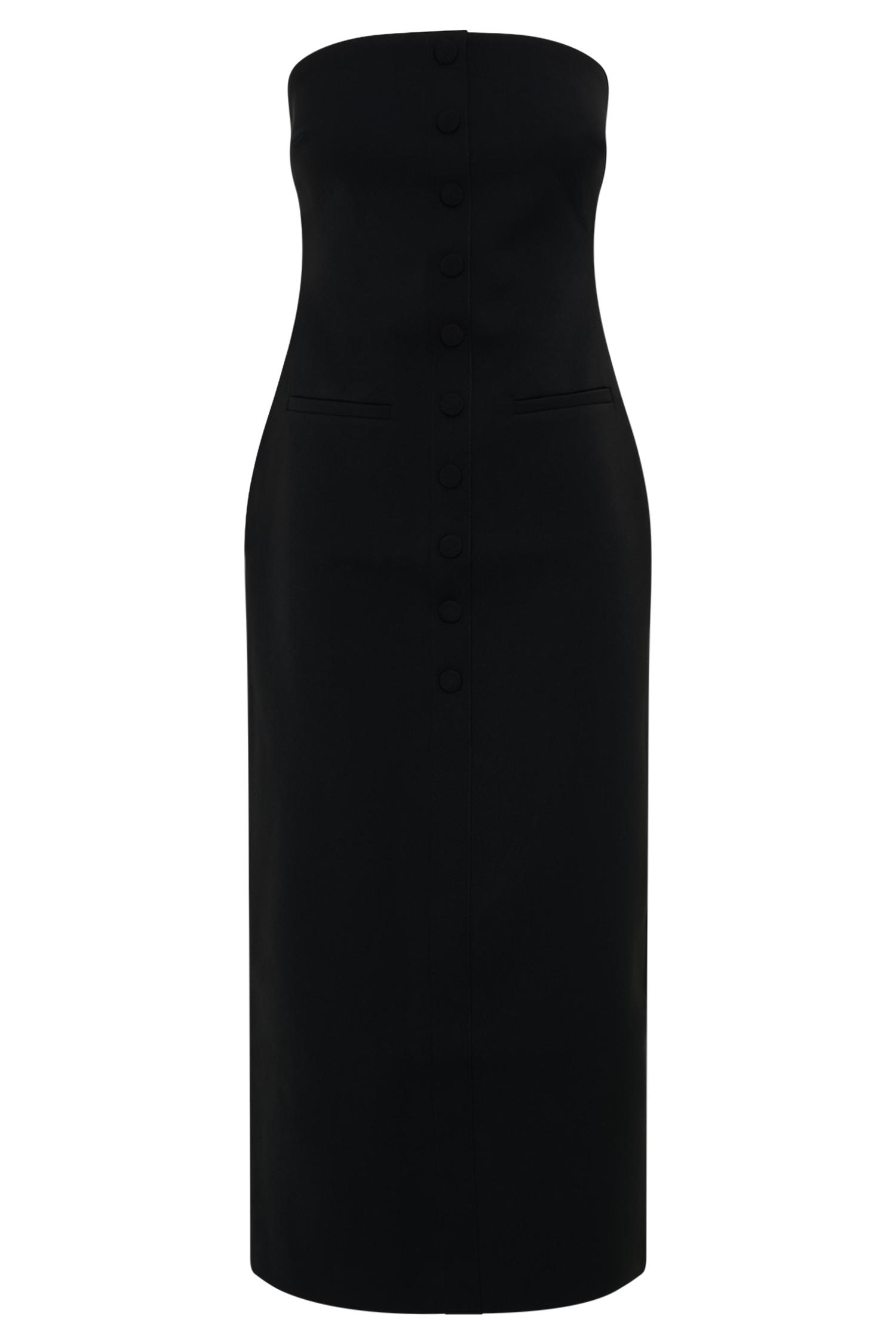 Sussan Strapless Midi Dress - Black Product Image