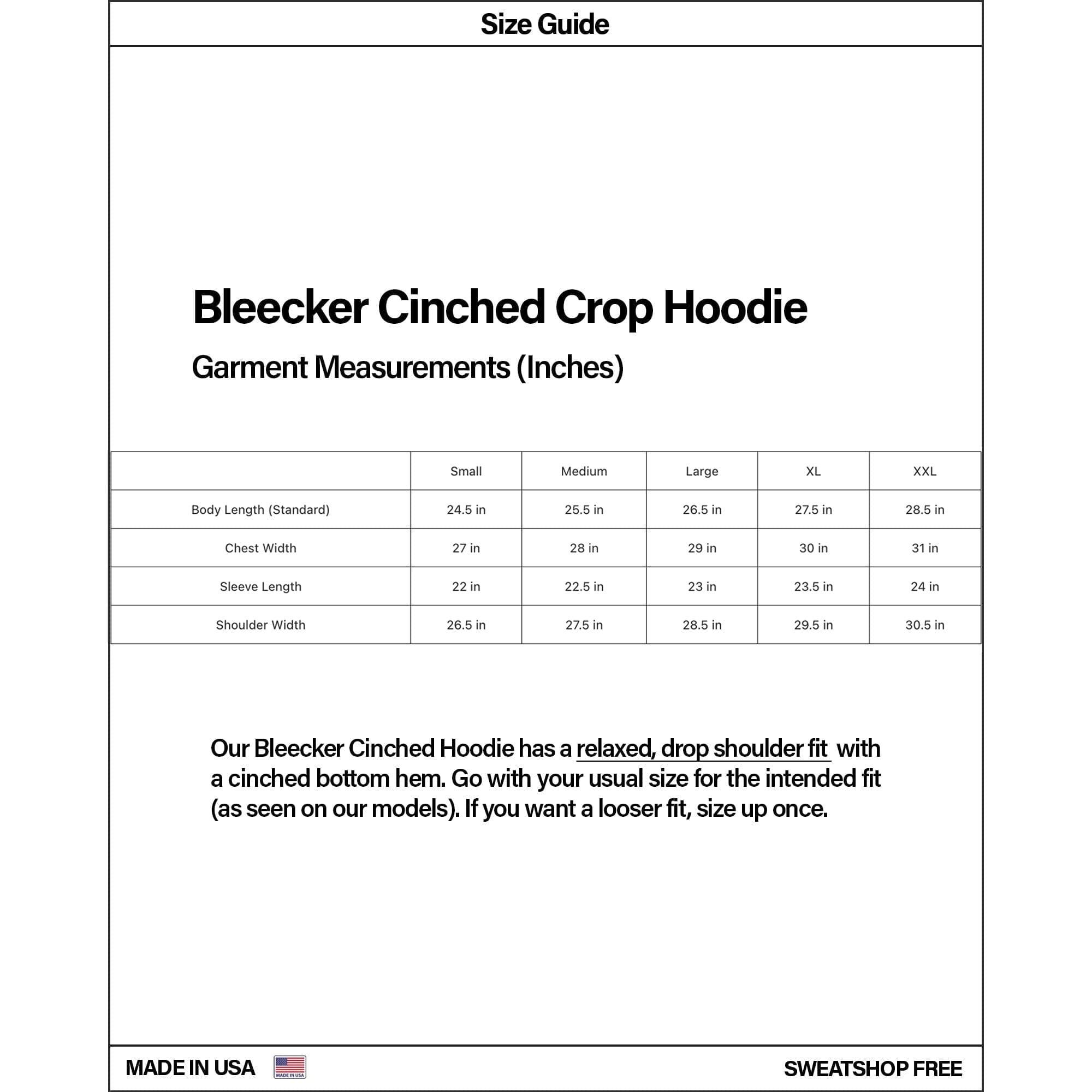 Bleecker Cinched Crop Hoodie | Relaxed, Drop-Shoulder Male Product Image