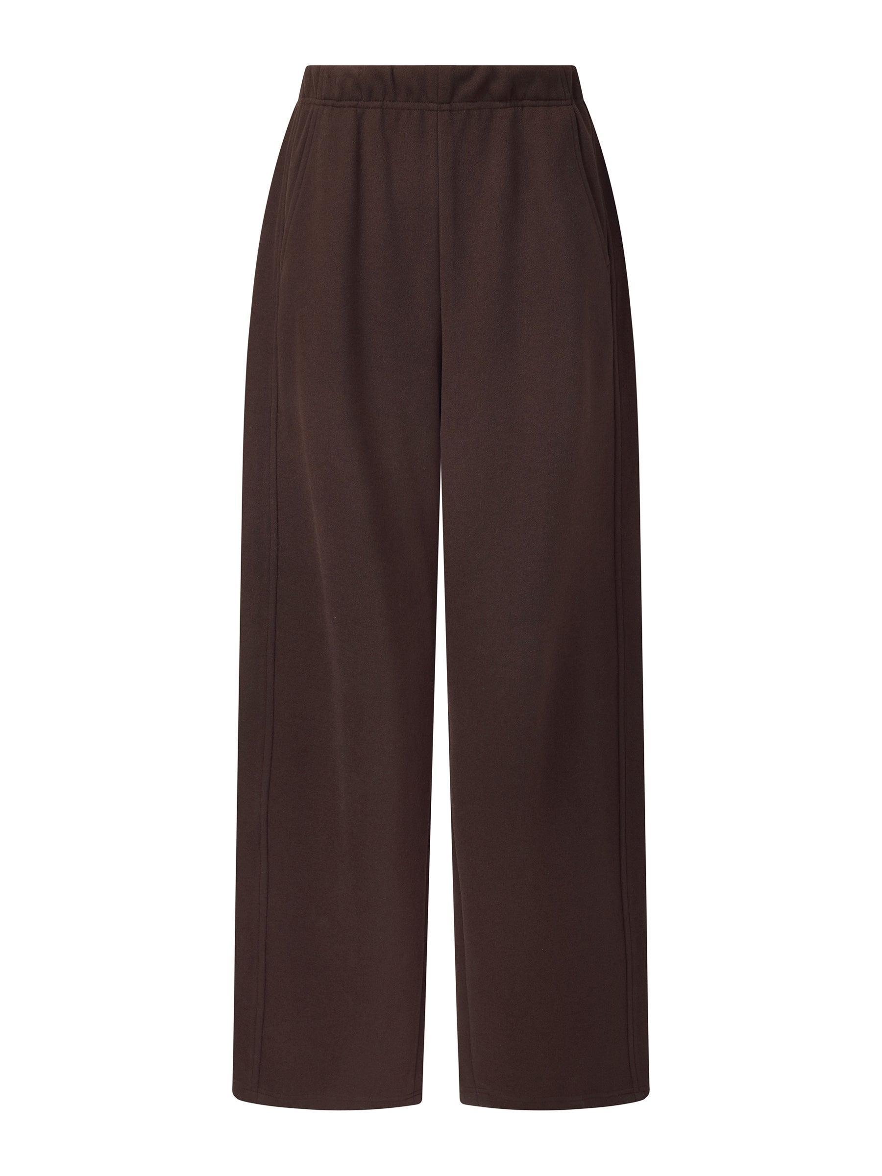 Elastic Waist Women Curved Leg Pants Product Image