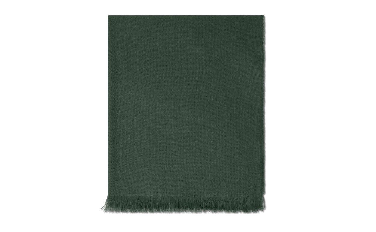 JURA Dark Green Fine Cashmere Scarf Product Image