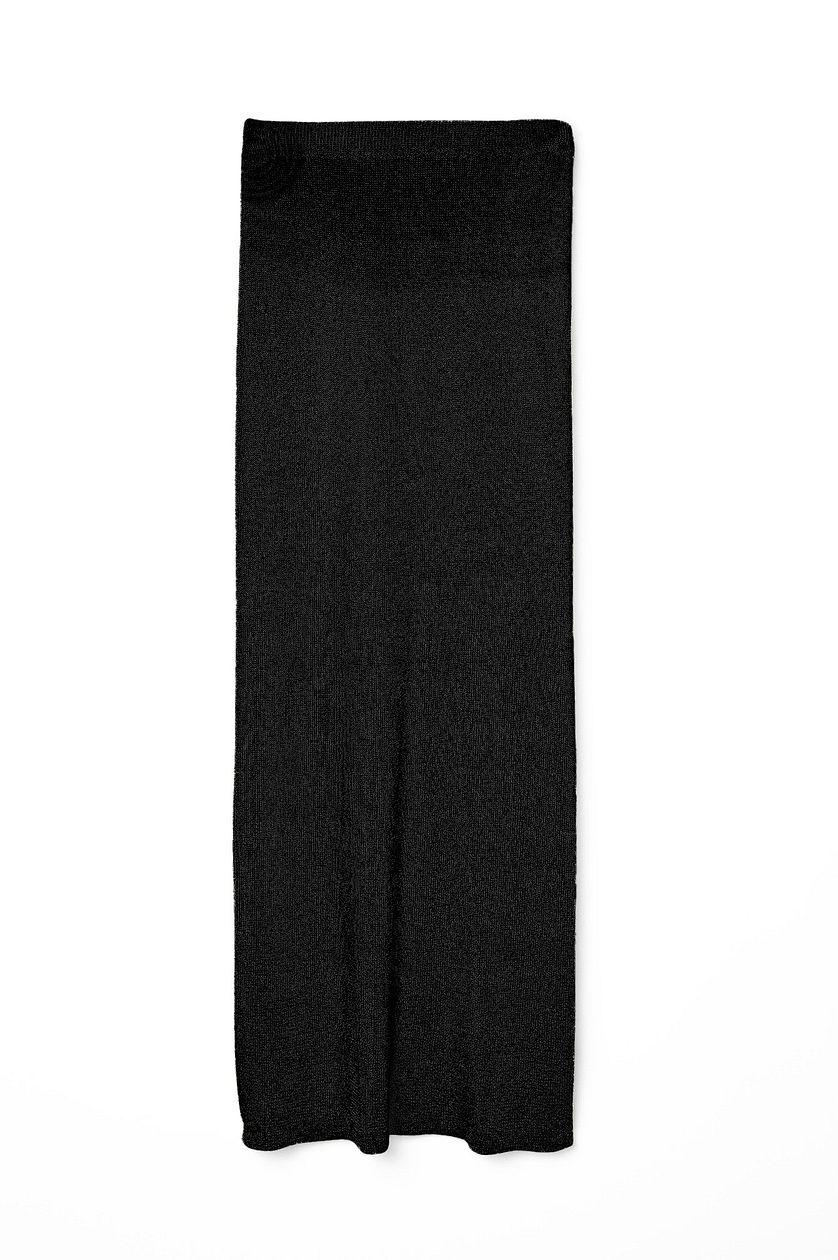 Metallic Knitted Maxi Skirt Product Image