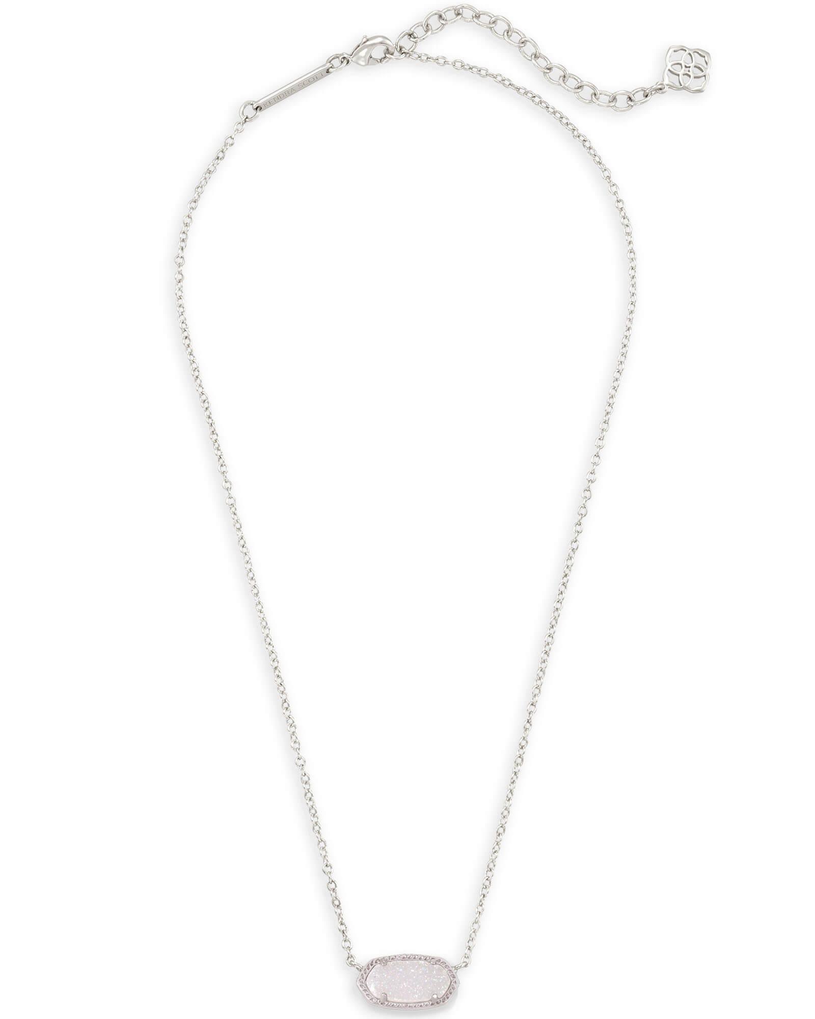 Elisa Silver Pendant Necklace in Emerald Cat’s Eye Product Image