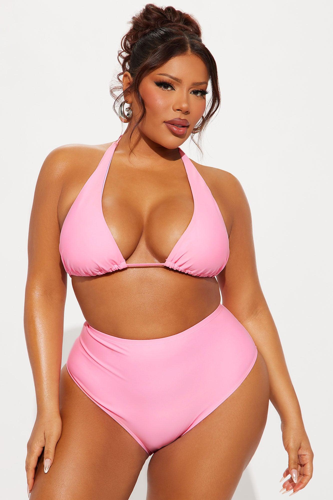 Honolulu Halter High Waist 2 Piece Bikini - Pink Product Image