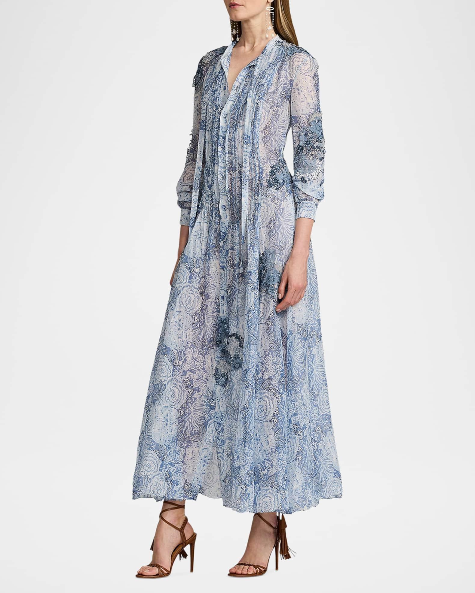 Hannes Floral Print Gauze Maxi Dress Product Image