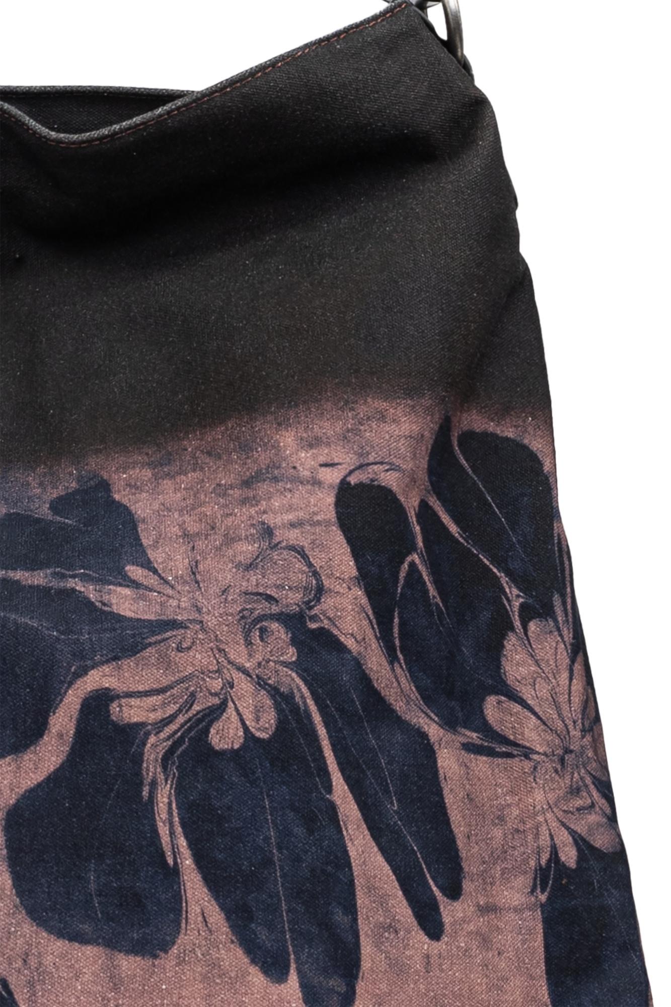 DRIES VAN NOTEN Mens Rust Floral-print Cotton Shoulder Bag Product Image