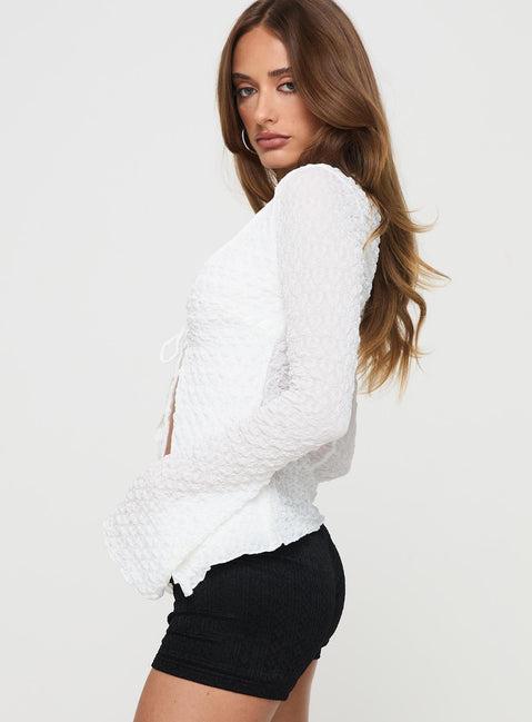 Lucky Stars Knit Top Cream Product Image