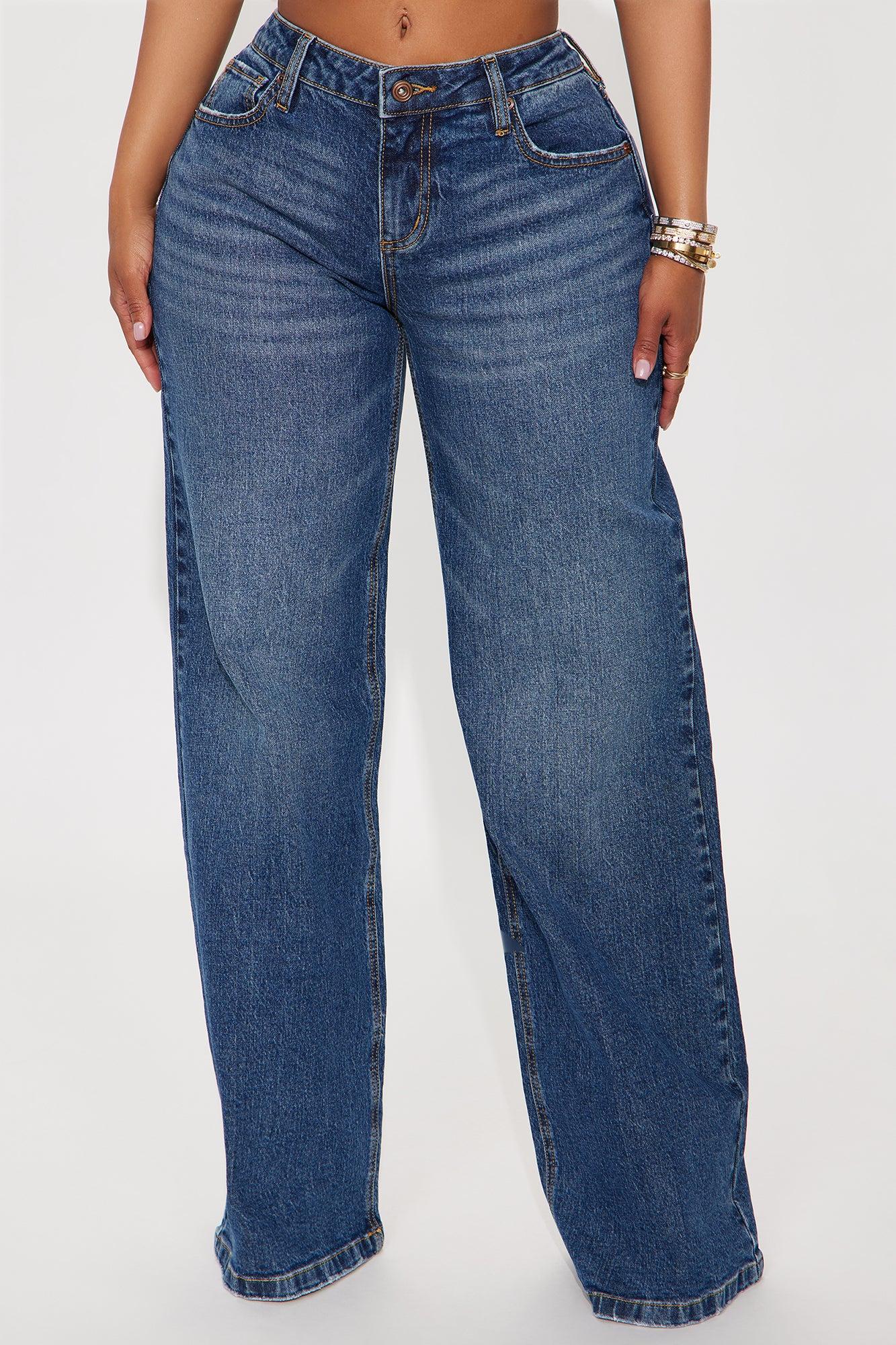 Downtown Wide Leg Denim Jeans - Medium Wash Female Product Image