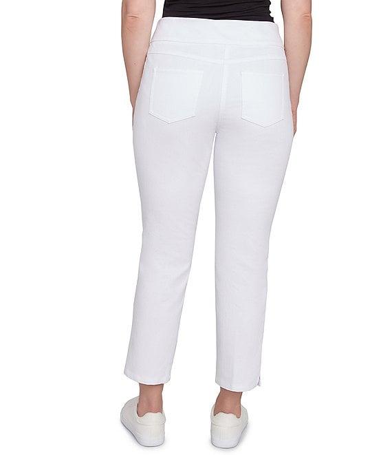 Ruby Rd. Straight Slim Pull-On Denim Ankle Jeans Product Image