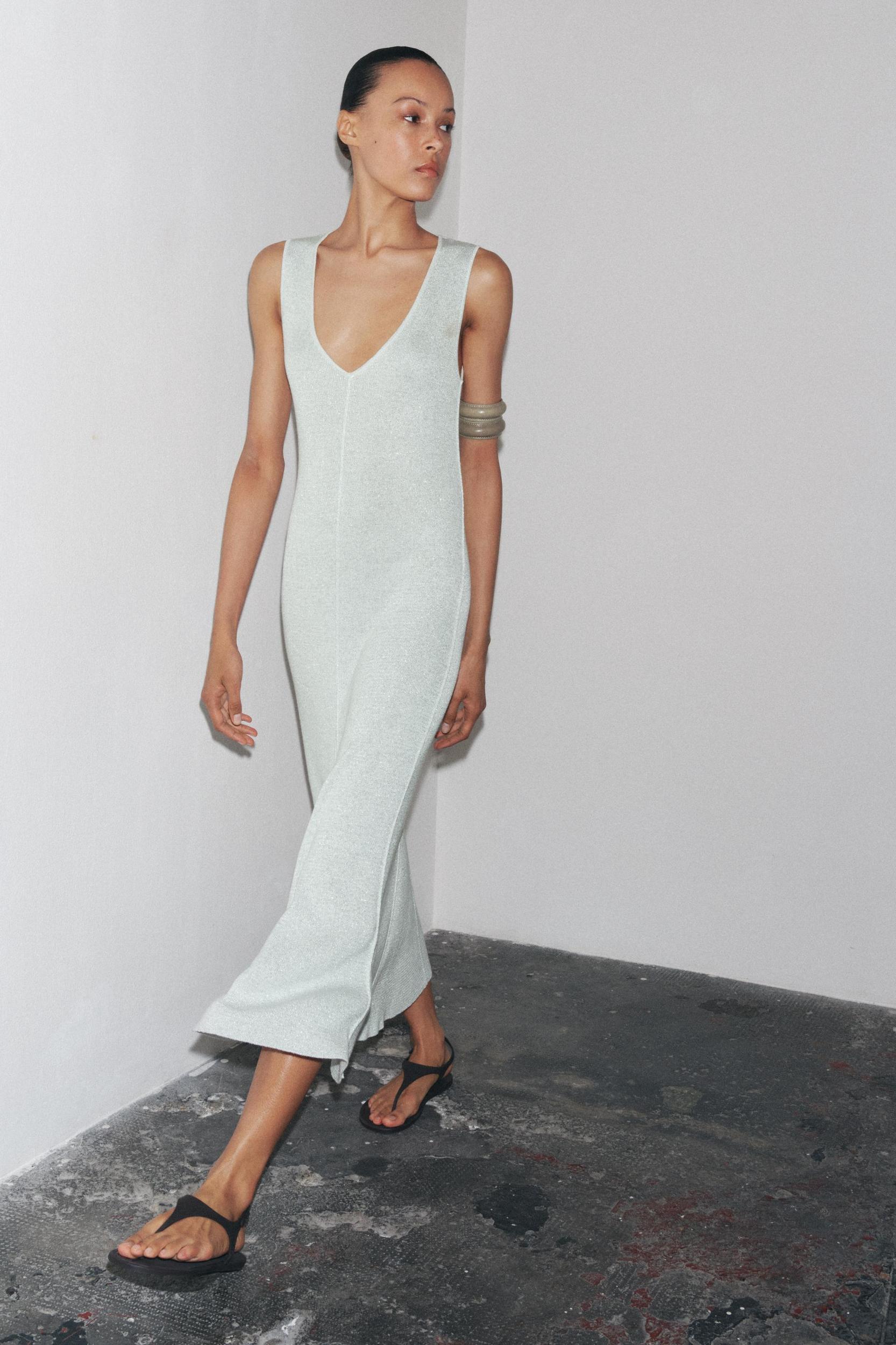 METALLIC LONG DRESS Product Image