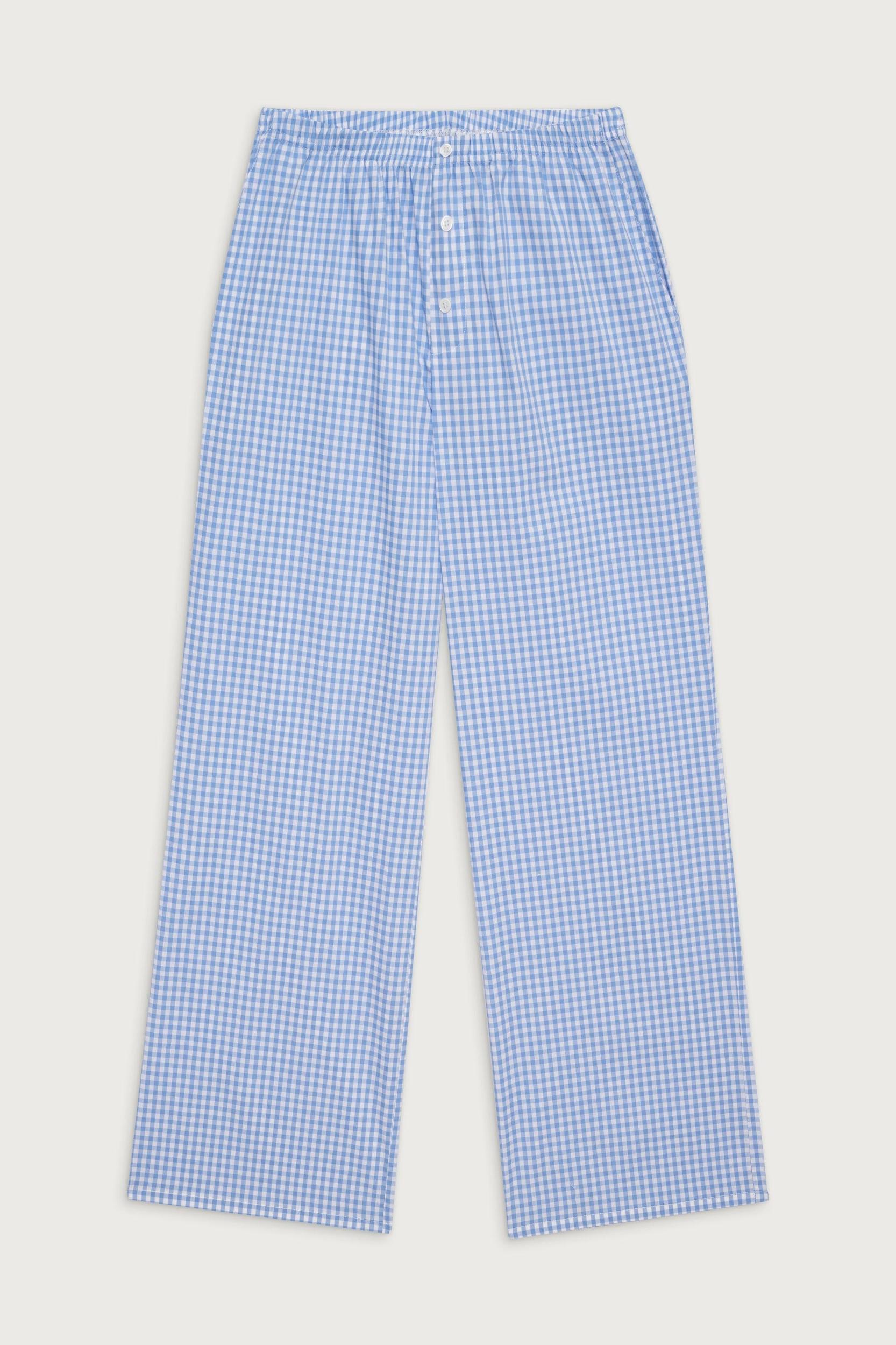 Raleigh Cotton Pant - Cloud Gingham Product Image