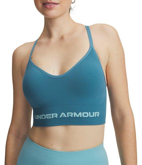 Under Armour Solid 4-Way Stretch Vanish Seamless Scoop Neck Sports Bra Product Image