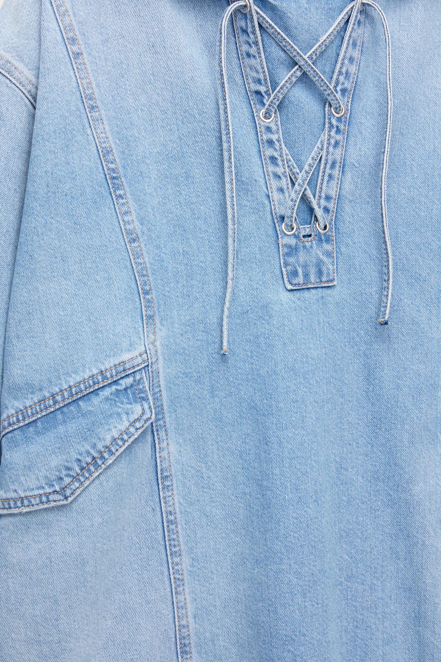 Denim pouch pocket jacket Product Image