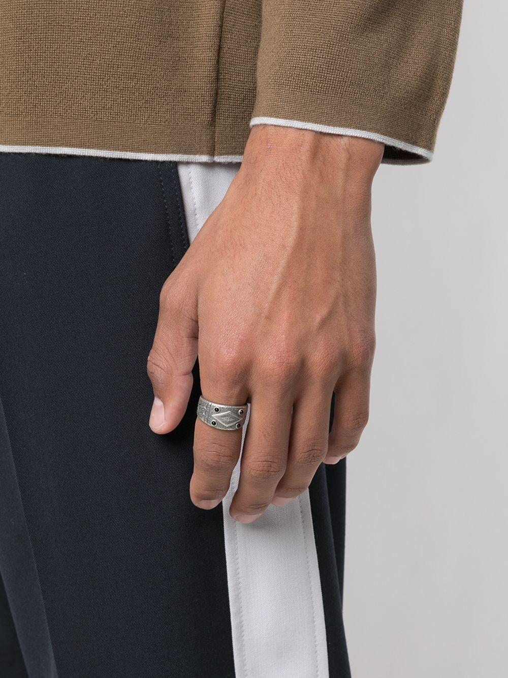 engraved vintage onyx ring Product Image