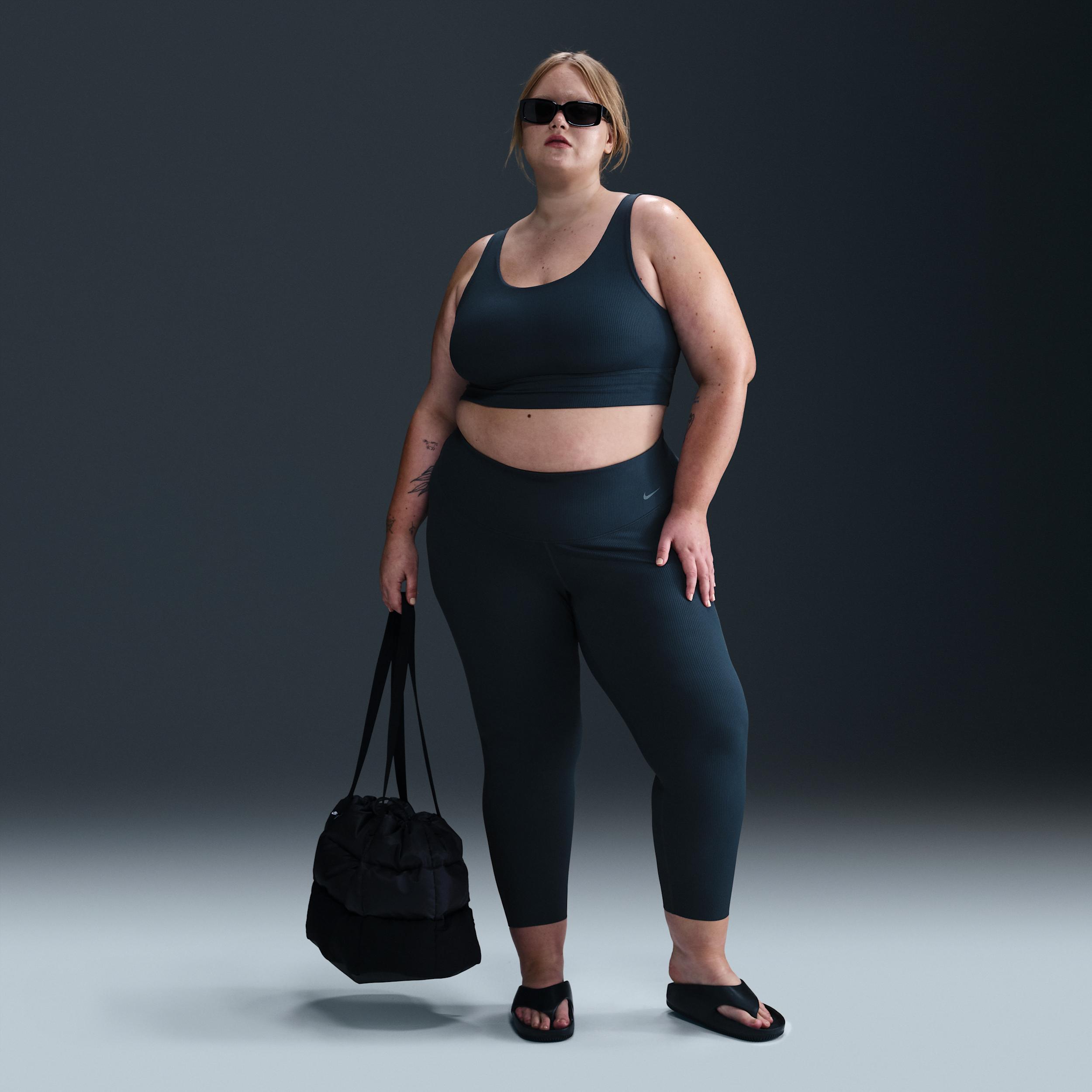 Nike Women's Zenvy Rib Light-Support Non-Padded Longline Sports Bra (Plus Size) Product Image