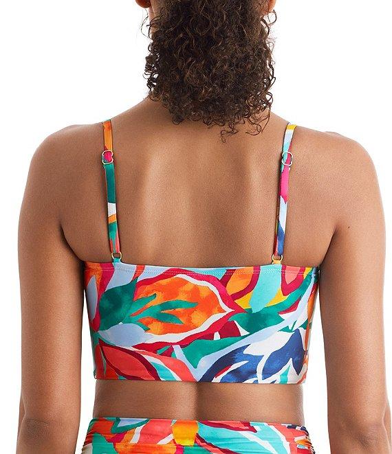 Mimi Flamingo Radiant Floral Ellis Scoop Neck Midkini Swim Top Product Image