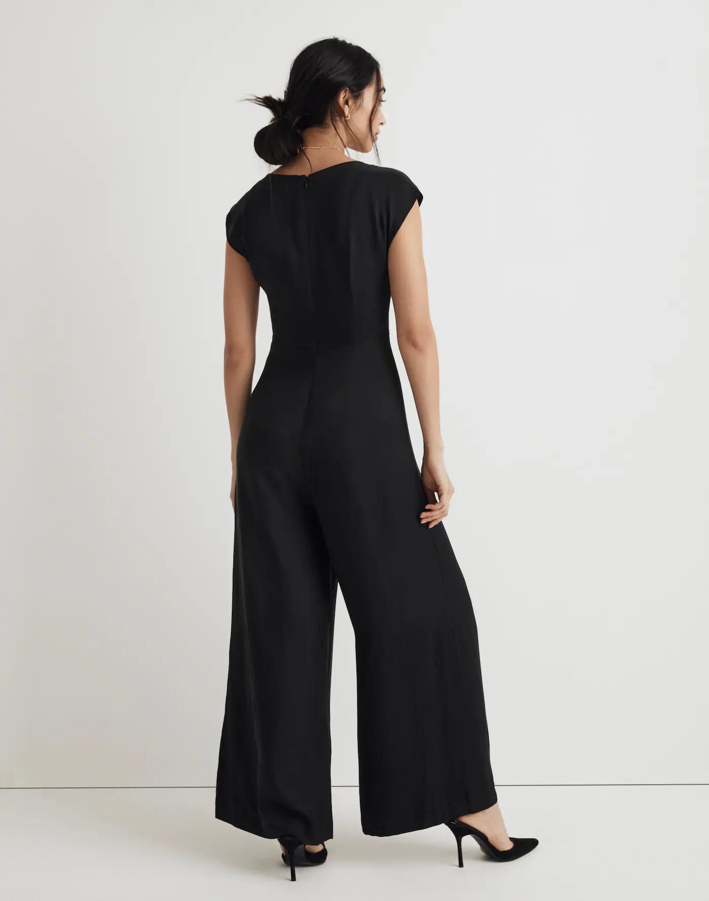 Seamed Wide-Leg Jumpsuit Product Image