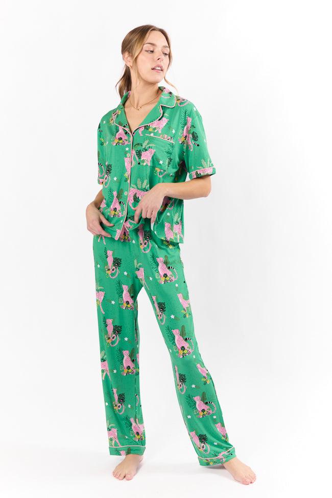 Under the Stars In The Wild Short Sleeve Pajama Top FINAL SALE Product Image