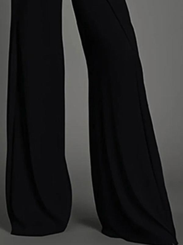 Loose Wide Leg High-Waisted Solid Color Pants Trousers Product Image