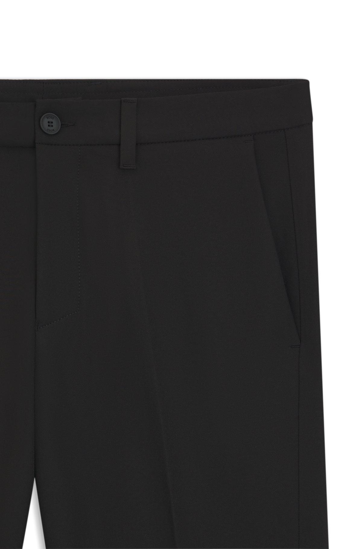 BOSS - Slim-fit pants in water-repellent stretch fabric - Black Product Image