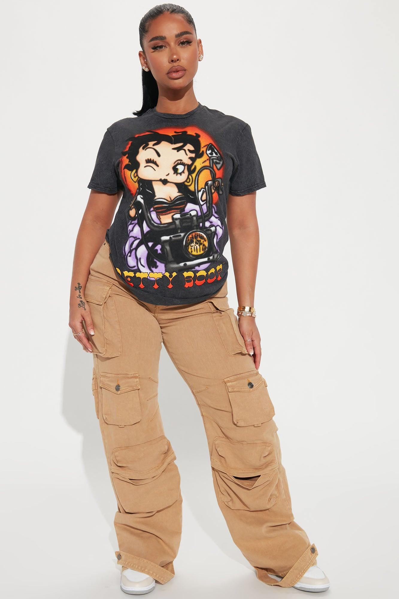 Betty Boop Mineral Wash T-Shirt - Black Wash Product Image