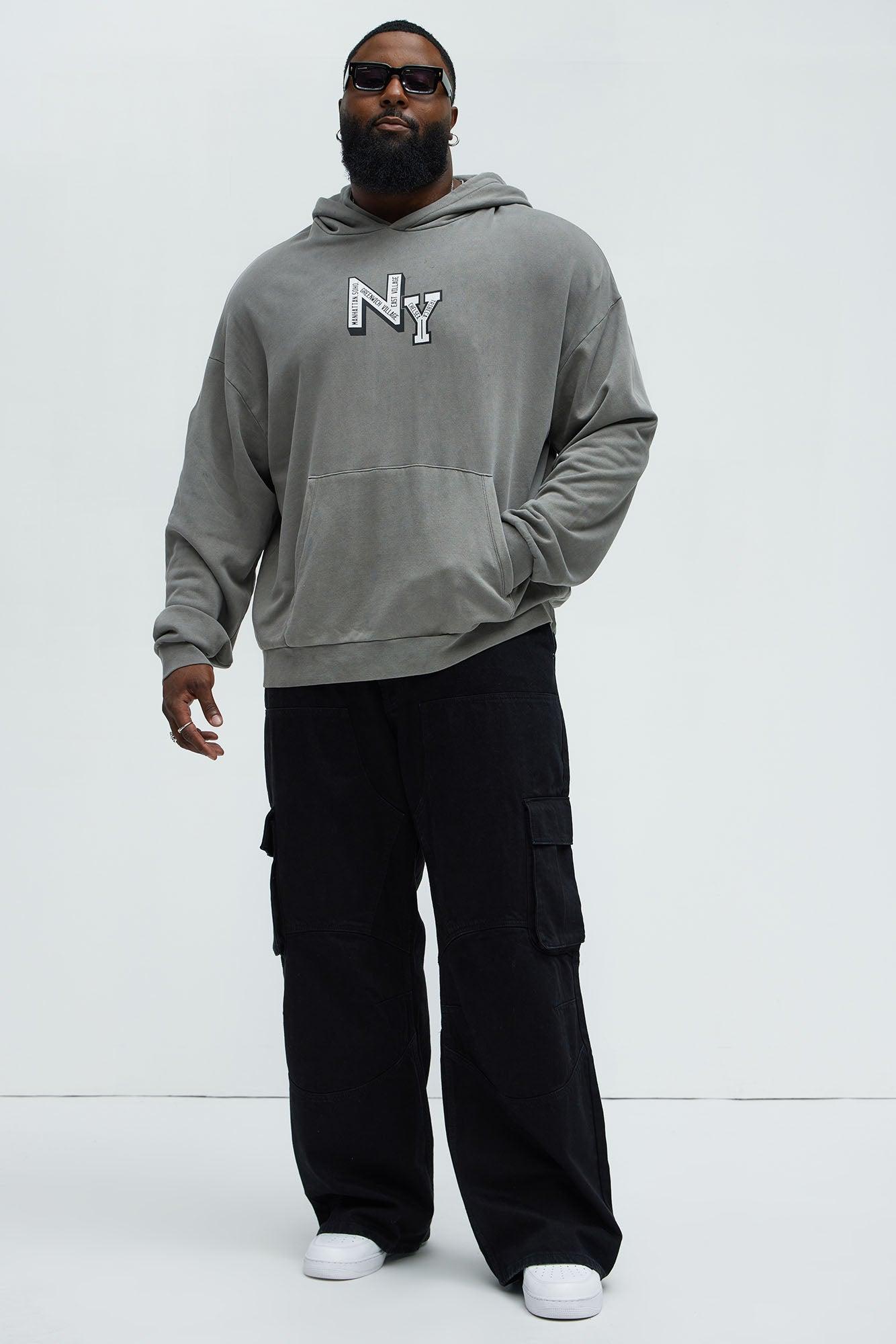 New York Round The Way Hoodie - Grey Product Image