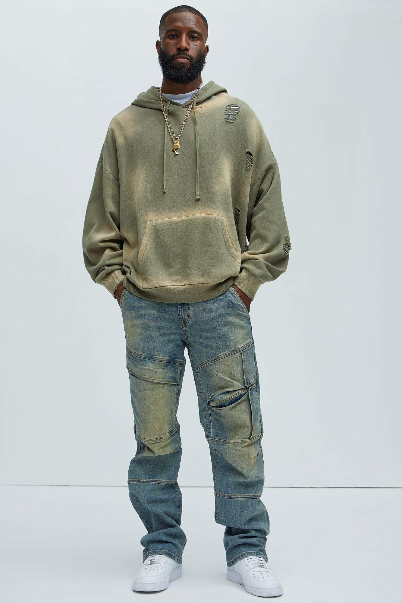 Tyson Brushed Oversized Hoodie - Olive Product Image