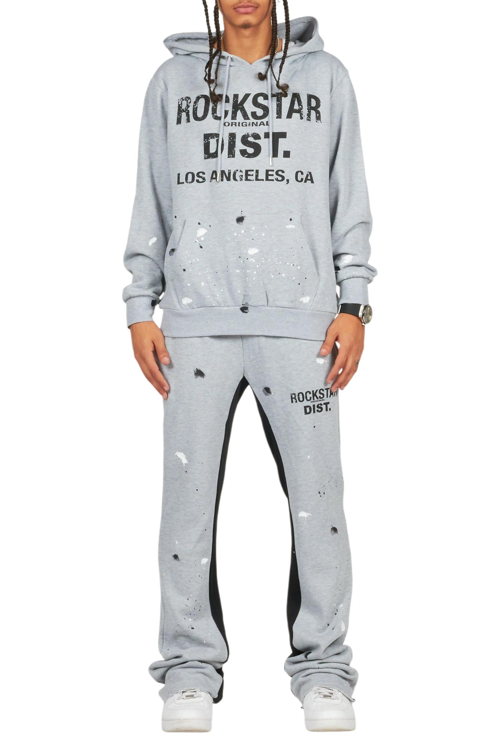 Scottie Heather Grey Hoodie/Baggy Track Pant Set Male Product Image