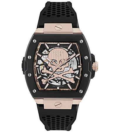 Philipp Plein Mens The Keleton 2.0 Automatic Silicone Strap Watch Product Image
