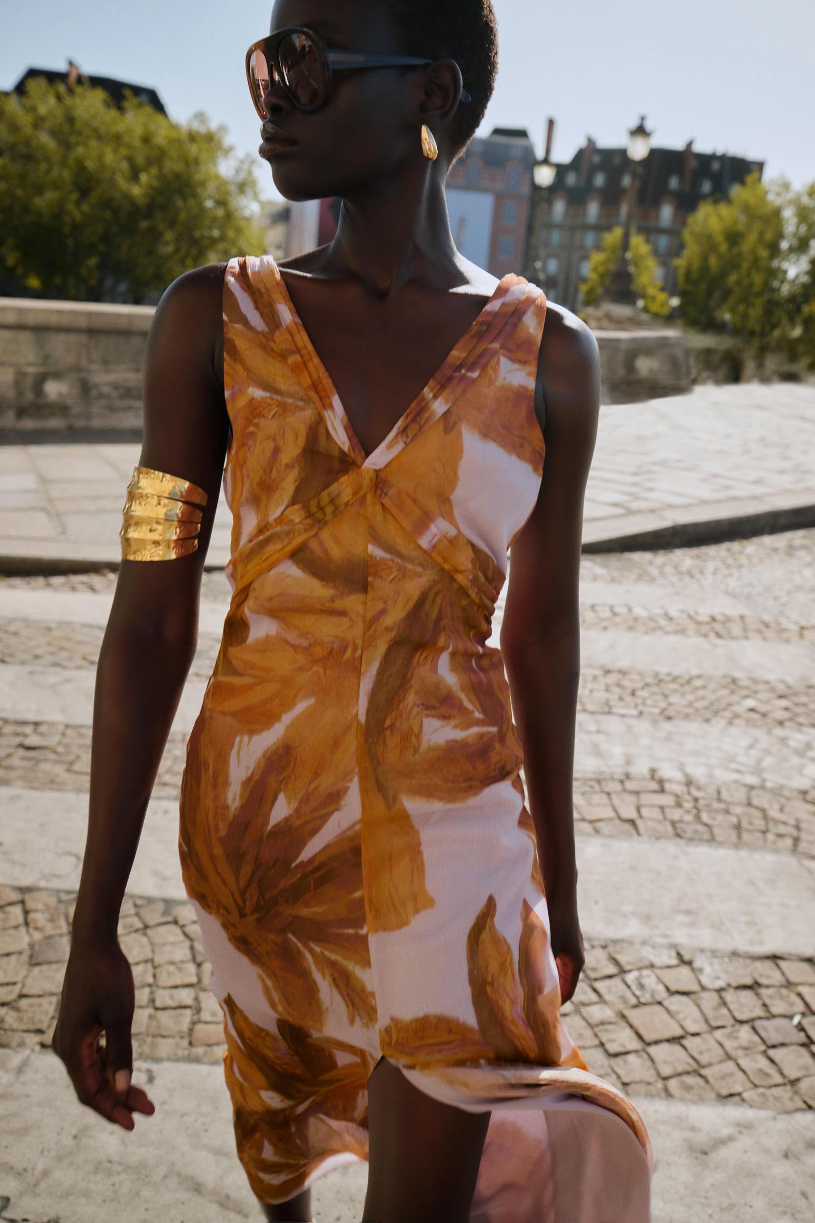 PRINTED MIDI DRESS Product Image
