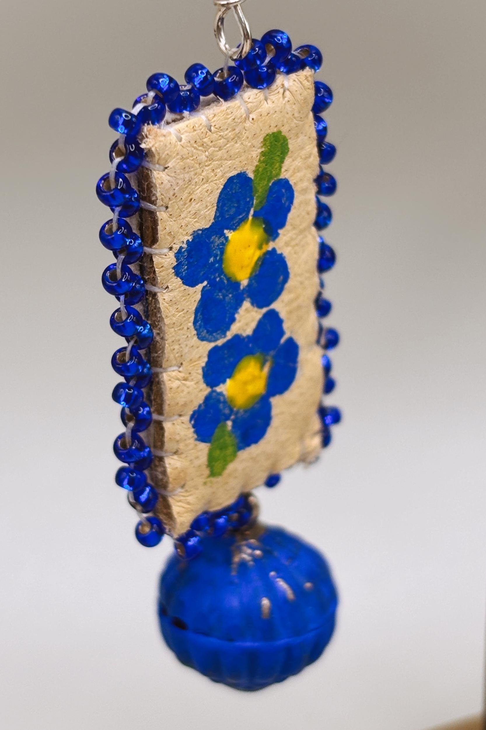 Hand-Painted Hide Earrings Product Image