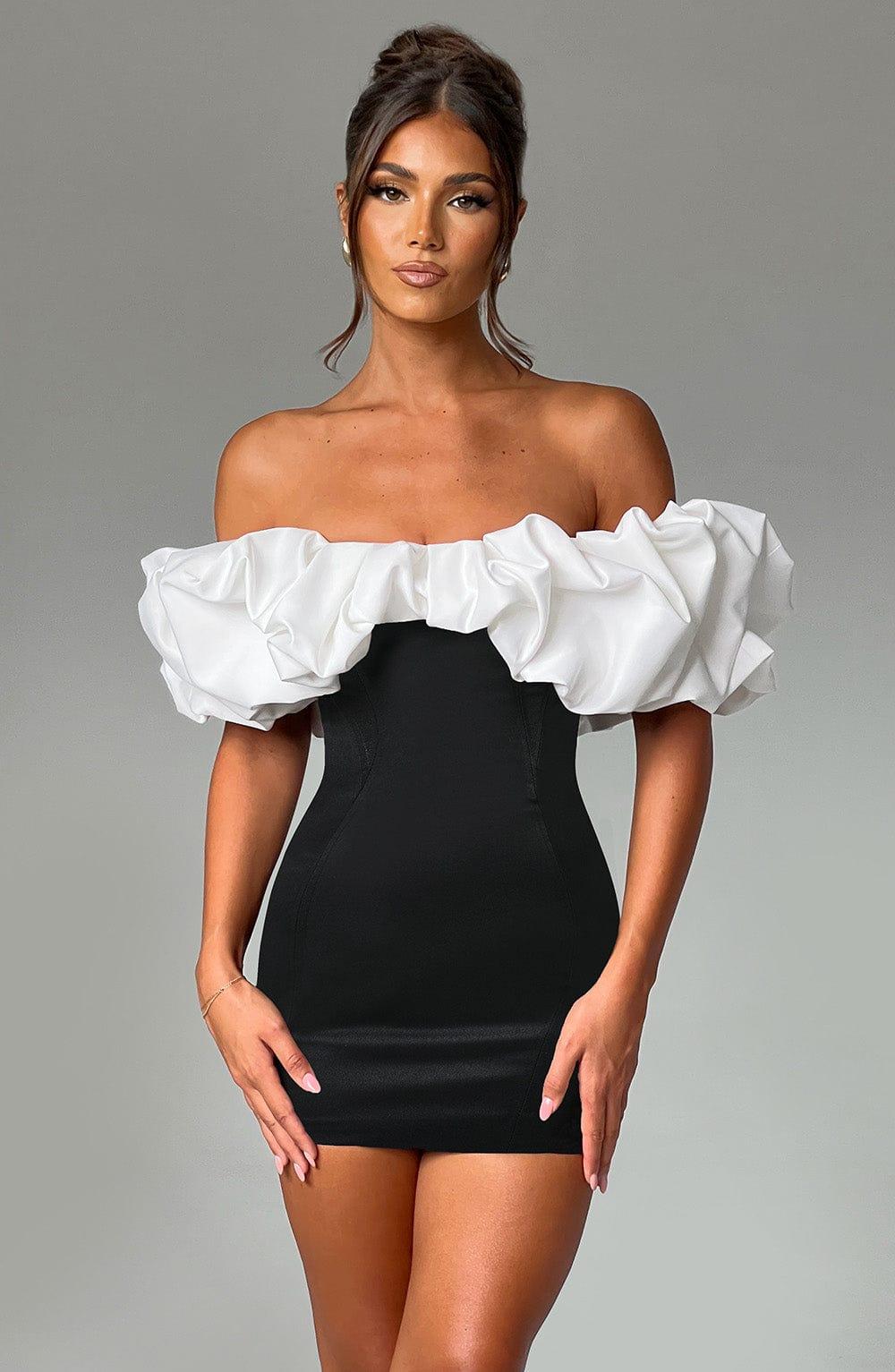 Allie Mini Dress - Black/White Product Image