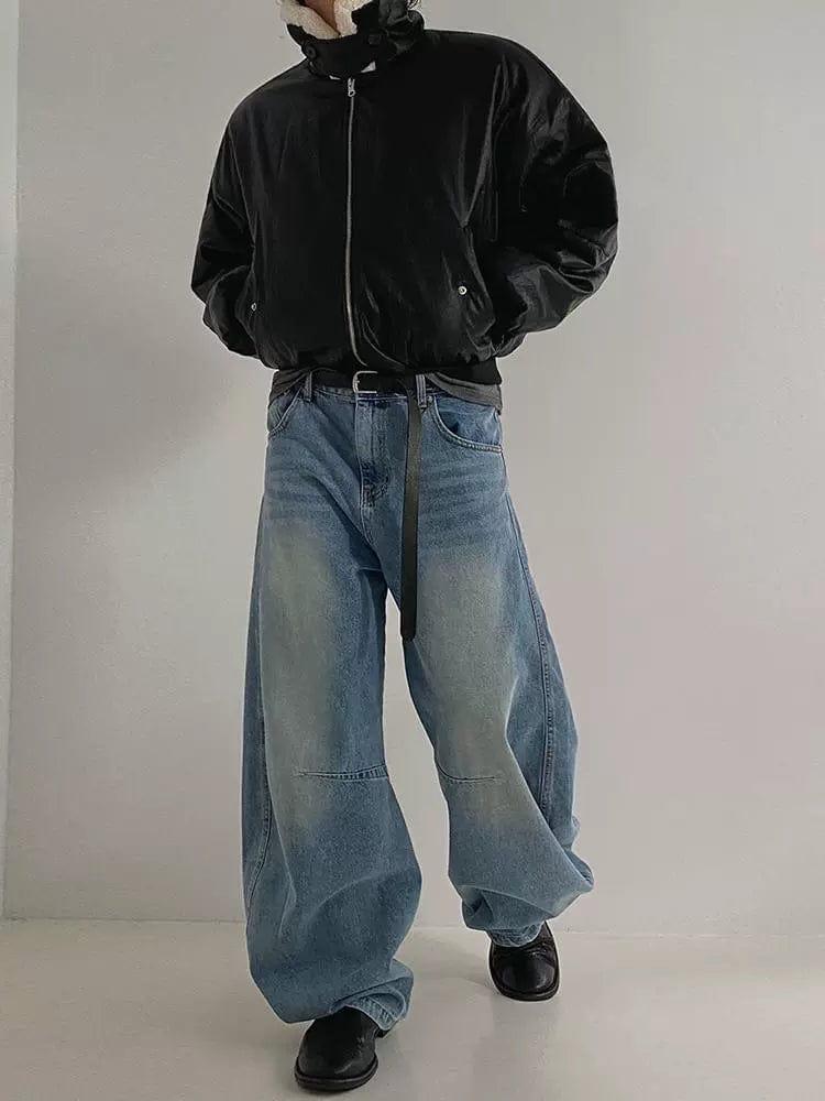 RT No. 11939 BLACK COLLAR FUR LEATHER JK Product Image