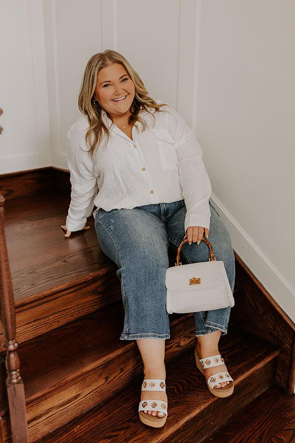 The Josie High Waist Wide Leg Crop Jean Curves Product Image