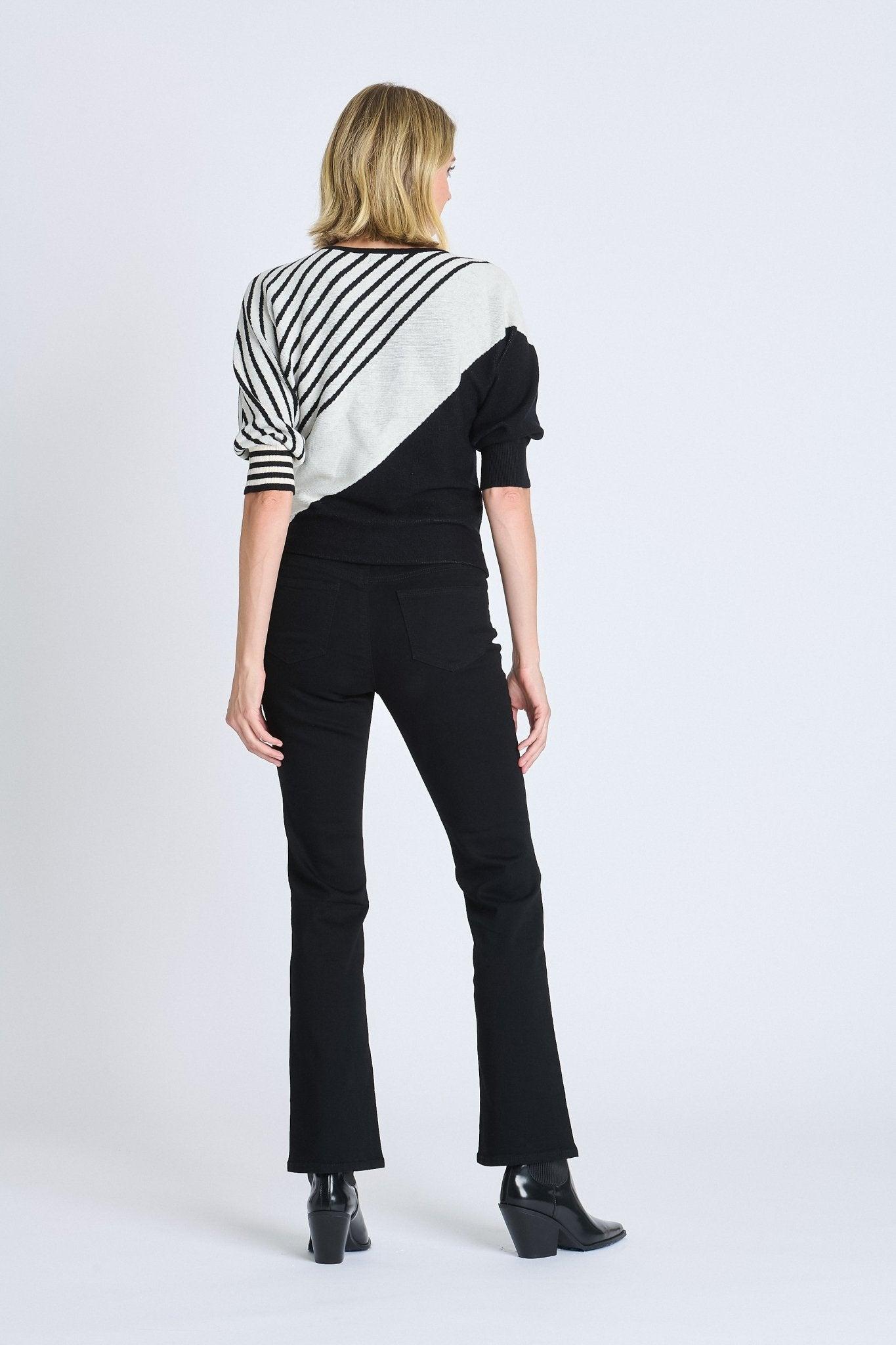 Striped Color Block Dolman Sweater Product Image