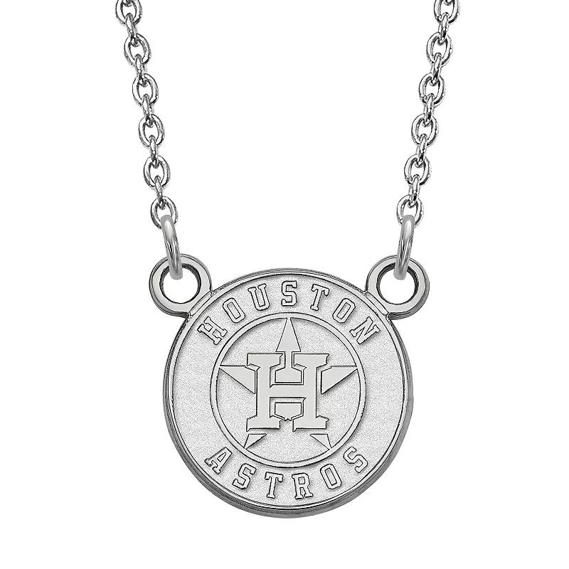 LogoArt Sterling Silver Houston Astros Pendant Necklace, Women's, Size: 18 mm Product Image