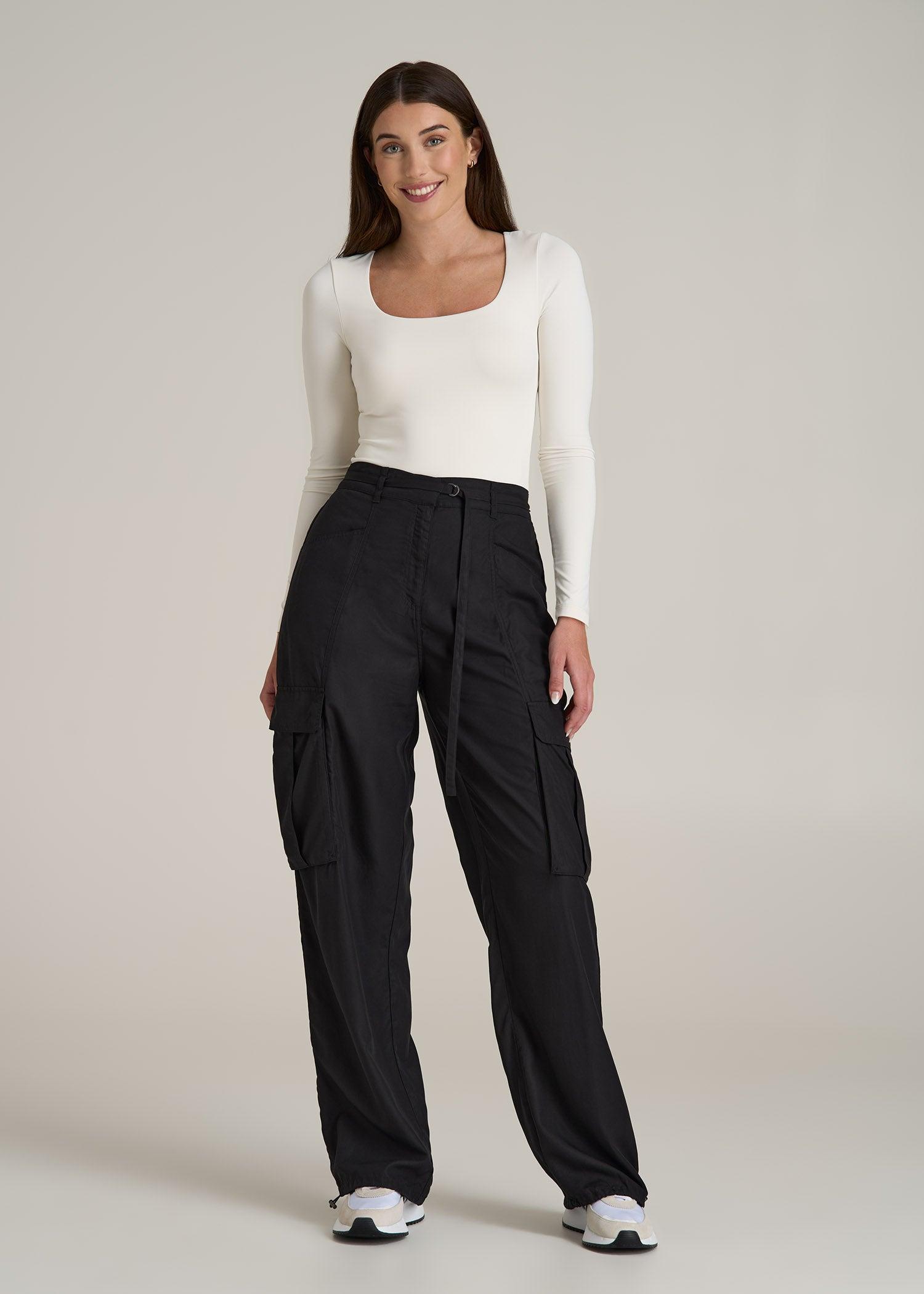 Long Sleeve Square Neck Bodysuit for Tall Women in Winter White Product Image