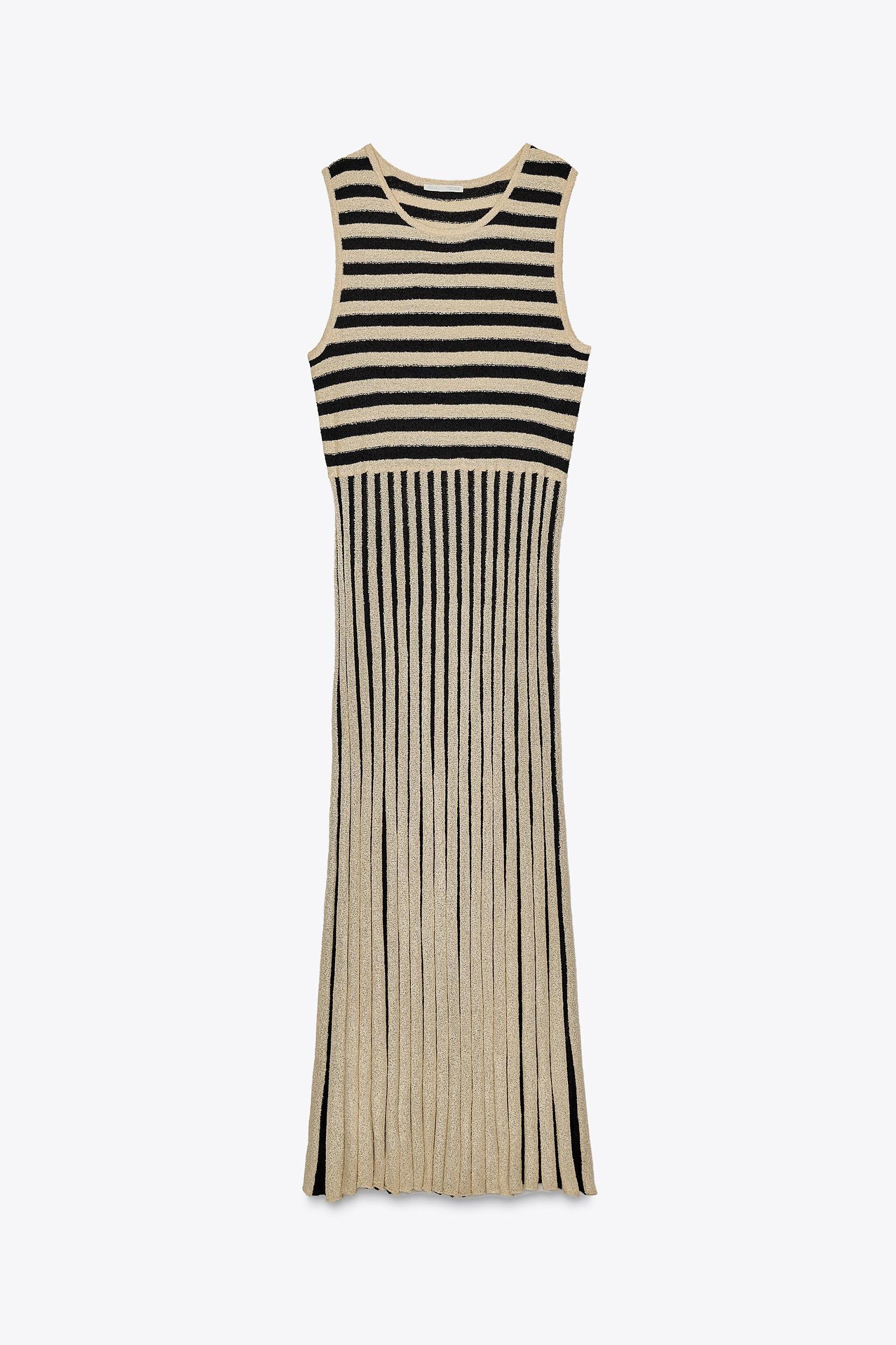 STRIPED MIDI DRESS Product Image