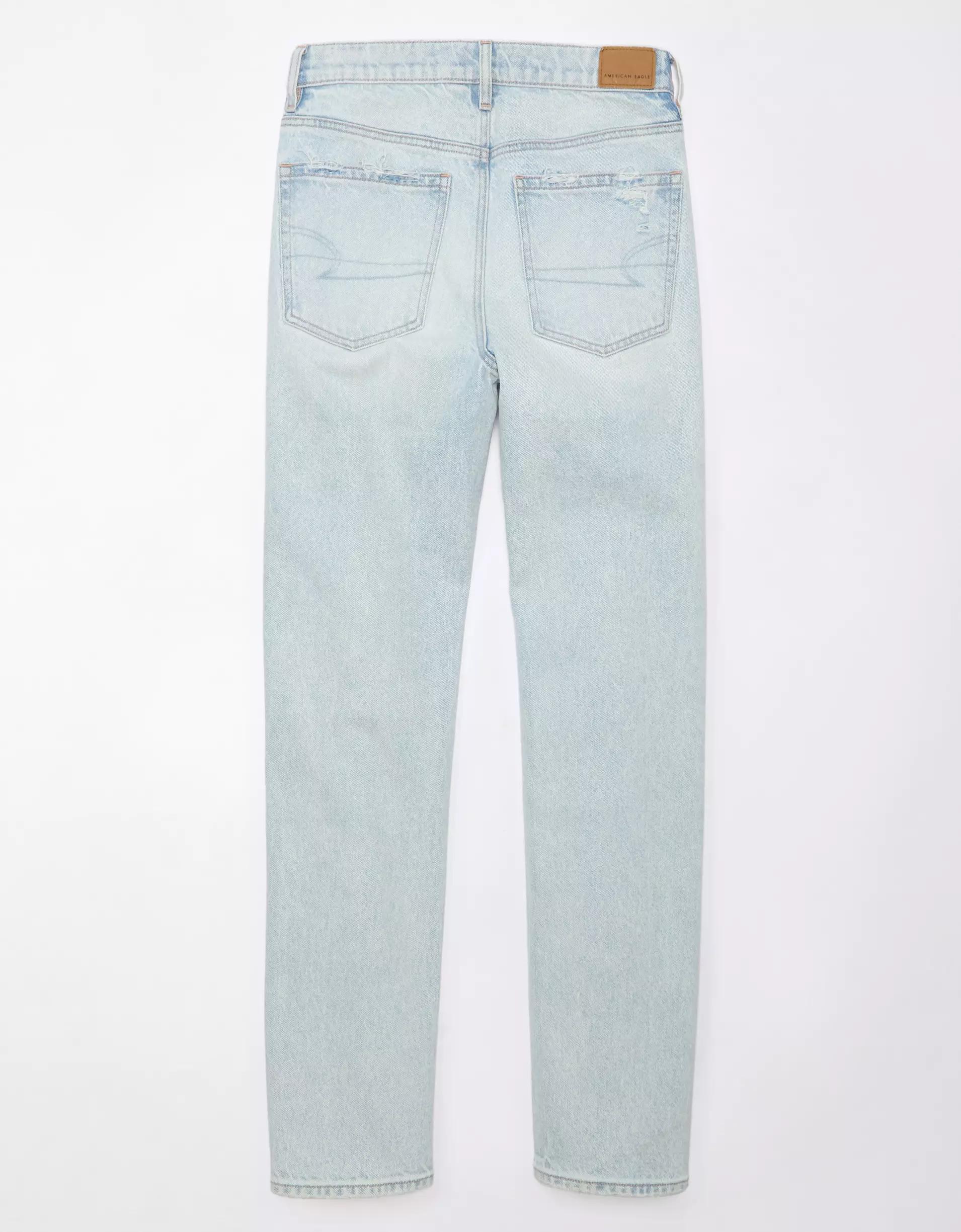 AE Stretch Super High-Waisted Straight Jean Product Image