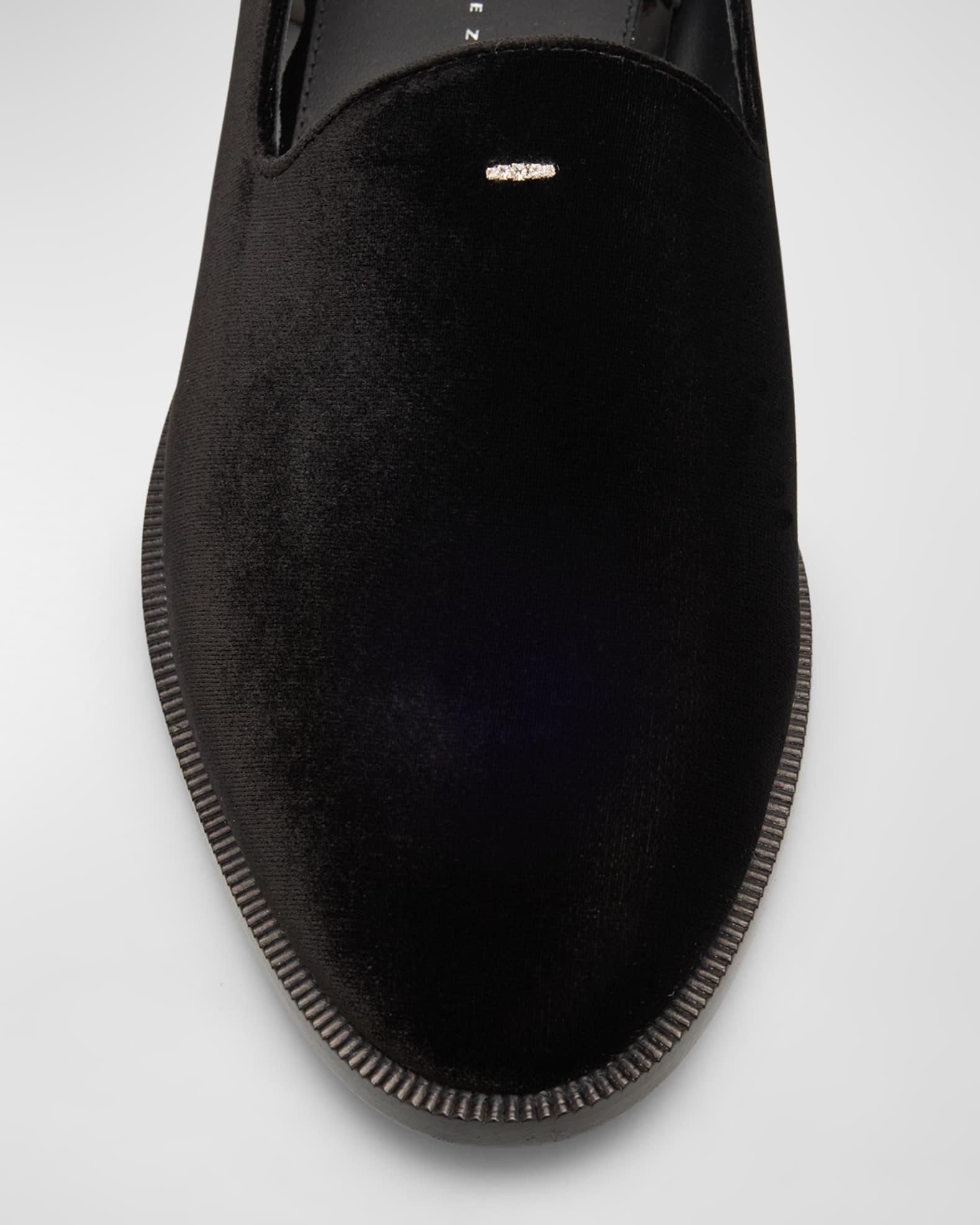 Men's Irmha Crystal-Embellished Velvet Loafers Product Image