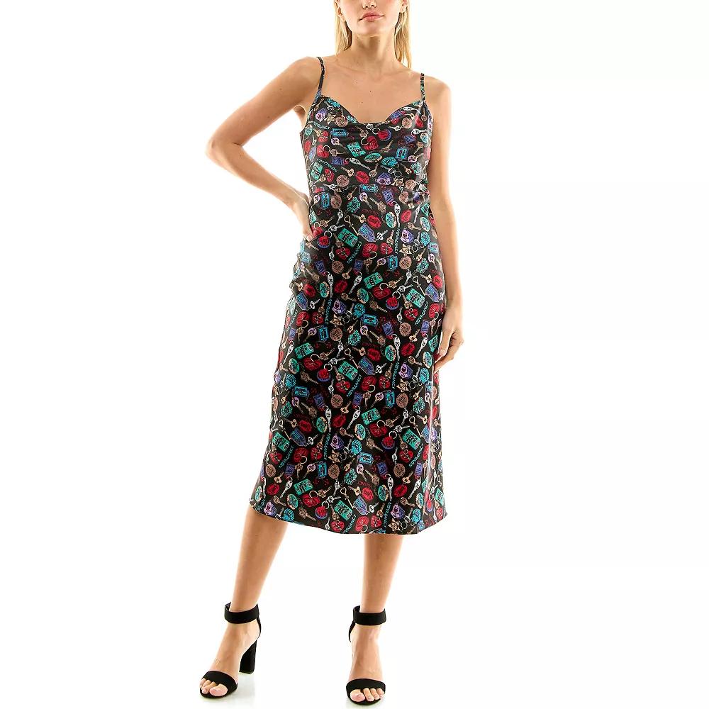 Women's Nicole Miller Printed Cowl Neck Slip Dress, Size: 14, Grrrr Print Product Image