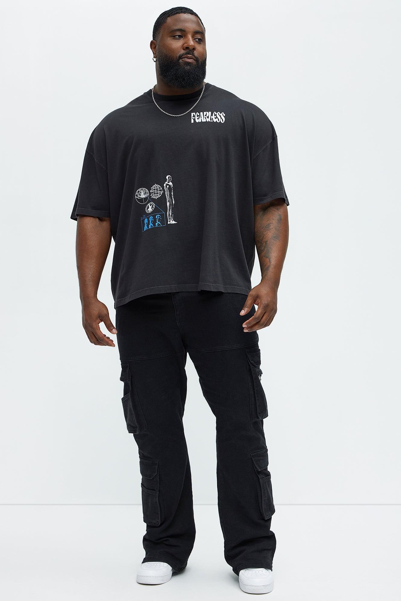 Fearless Oversized Short Sleeve Tee - Black Product Image
