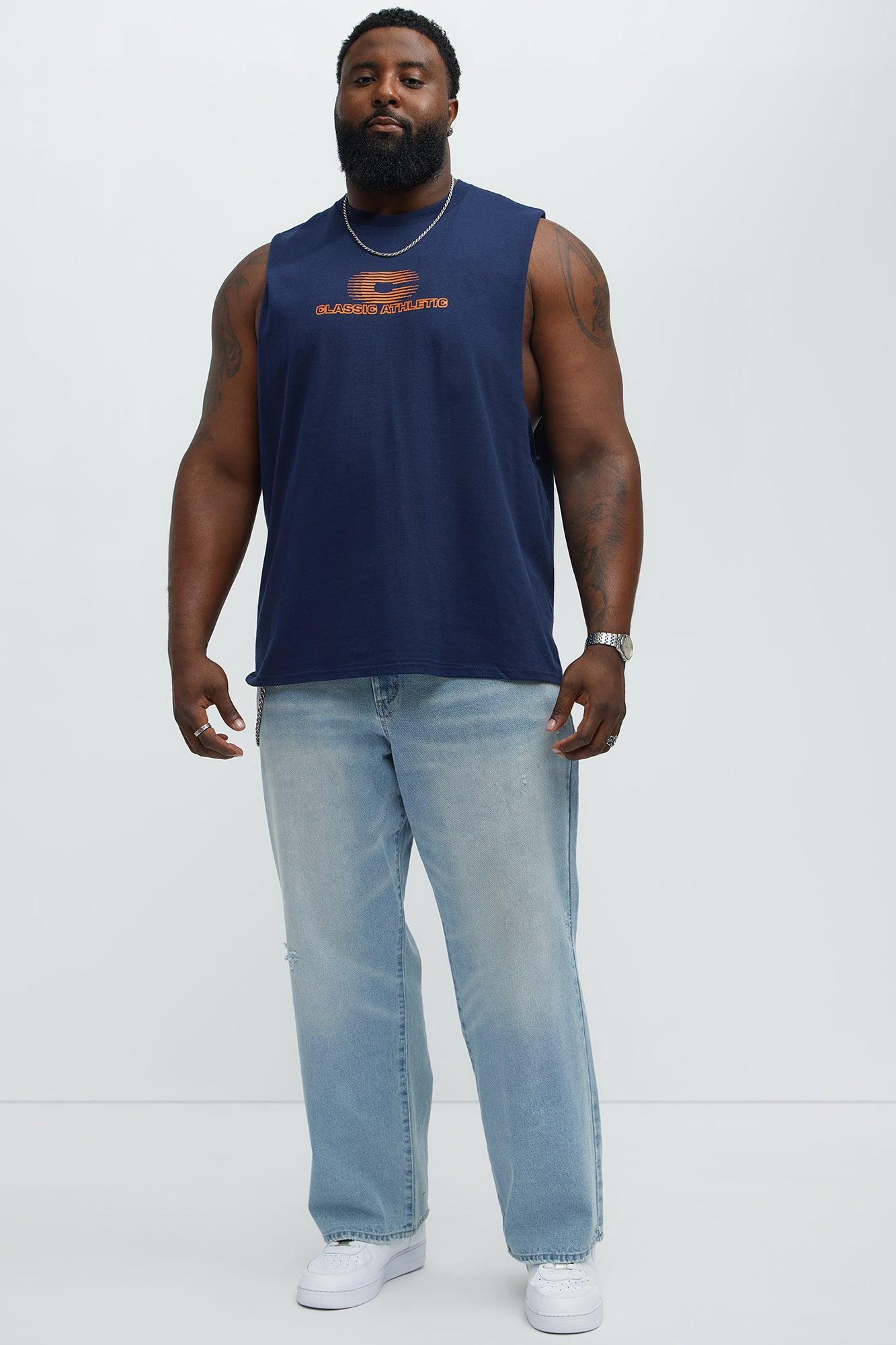 Classic Athletic Muscle Tee - Navy Product Image