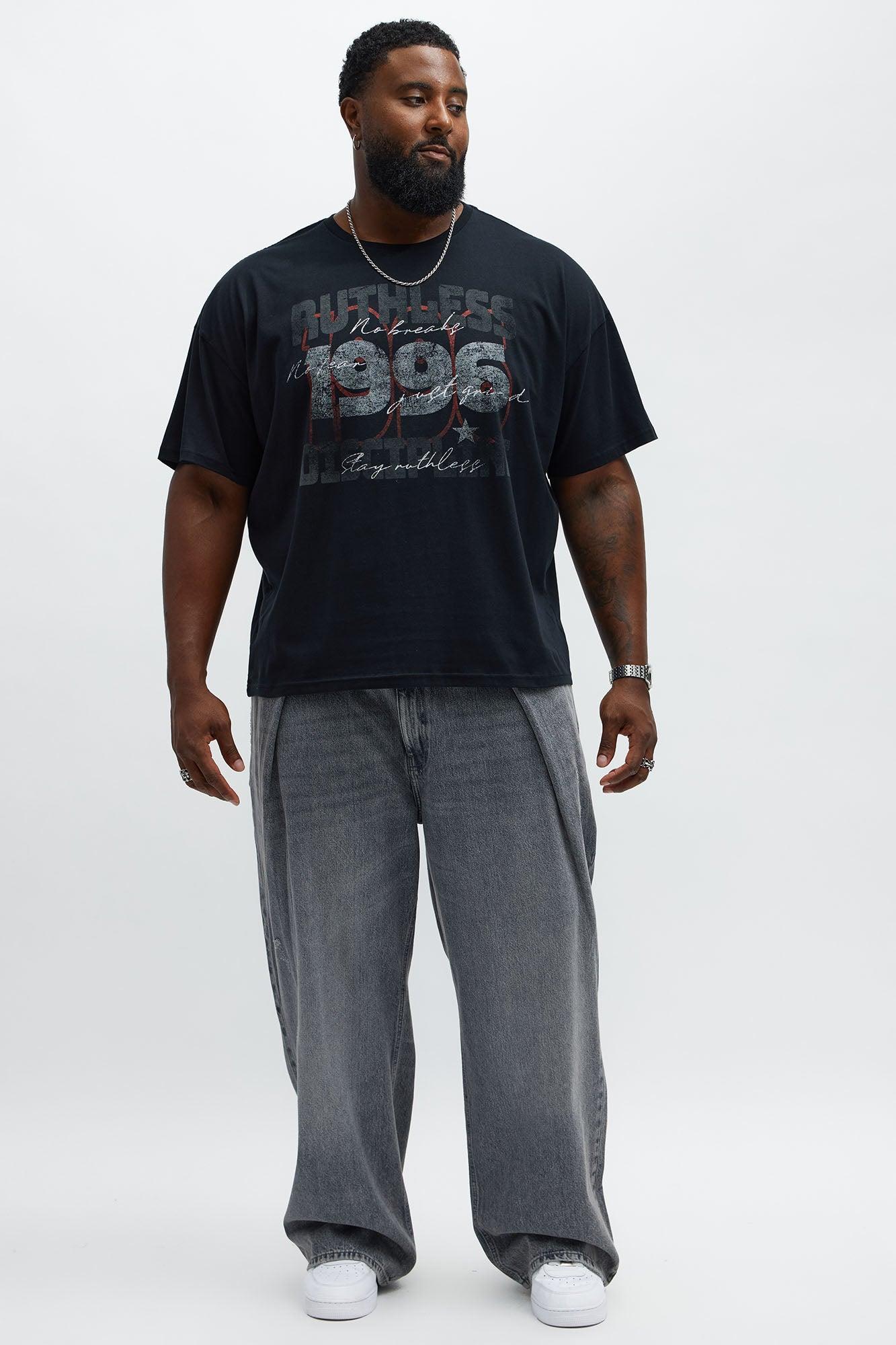 Ruthless Discipline Boxy Short Sleeve Tee - Black Male Product Image