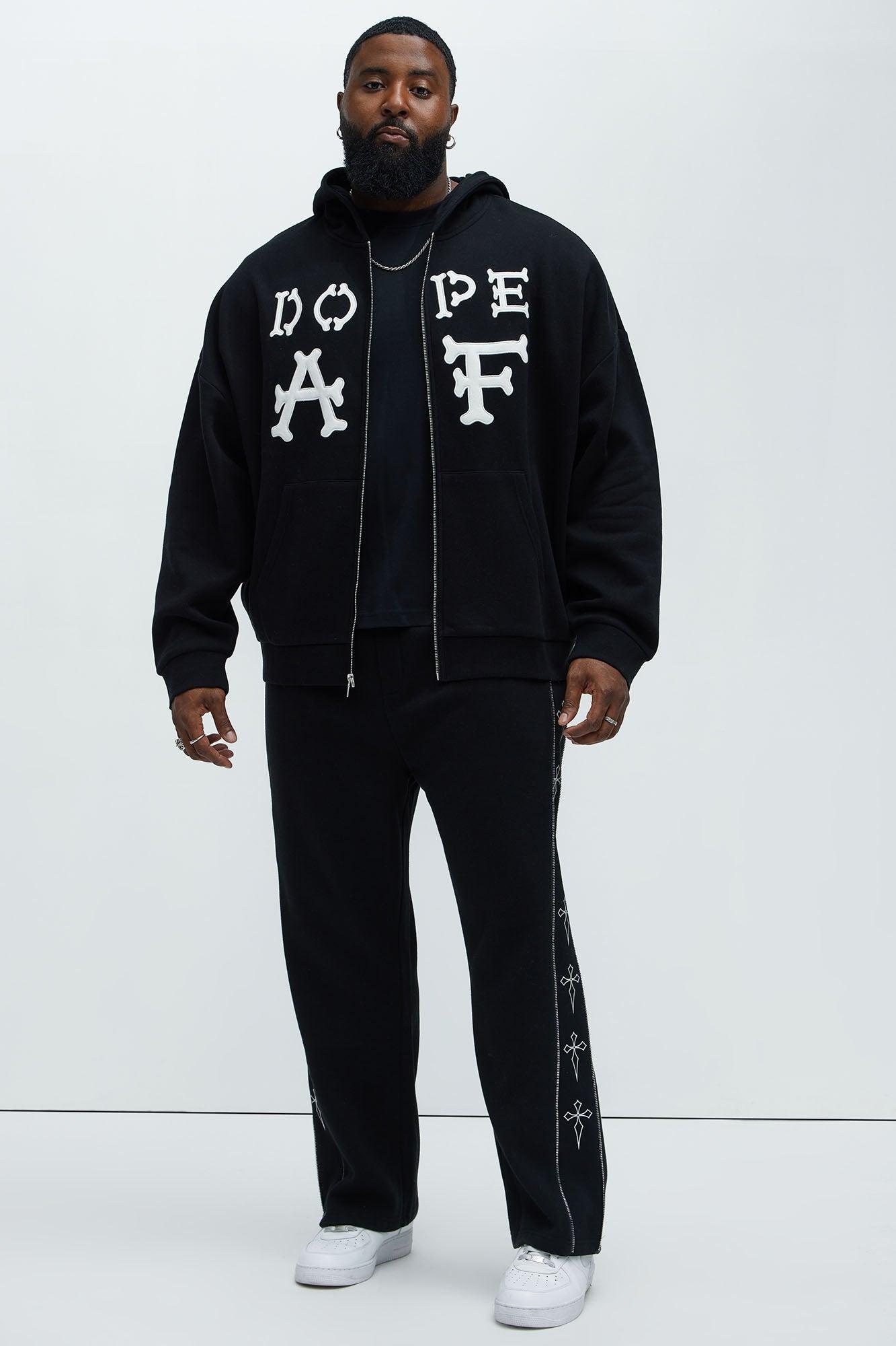 Tyson Rad Patched Zip Hoodie - Black Product Image