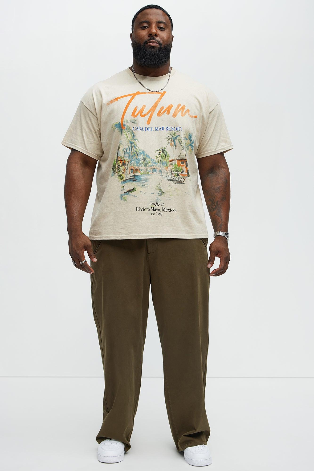 Tulum Resort Oversized Short Sleeve Tee - Sand Product Image