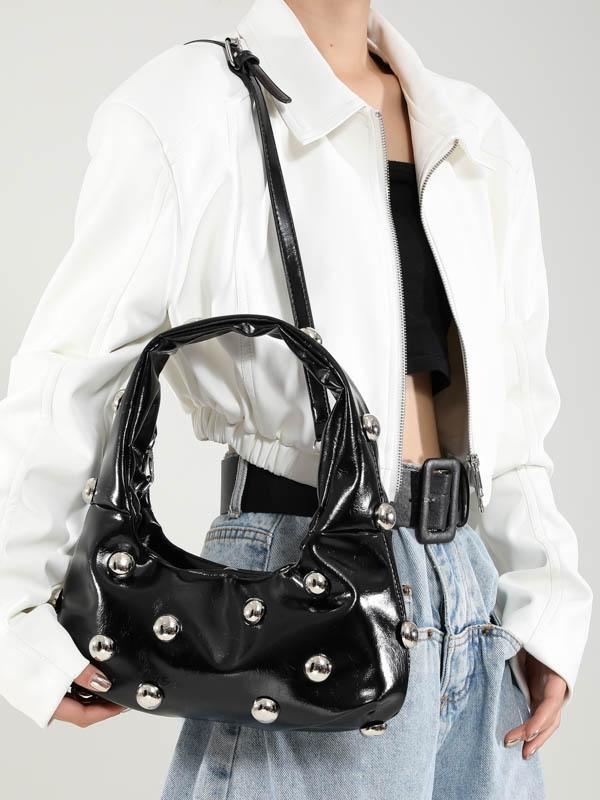 Geometric Rivet Handbags Shoulder Bags Product Image