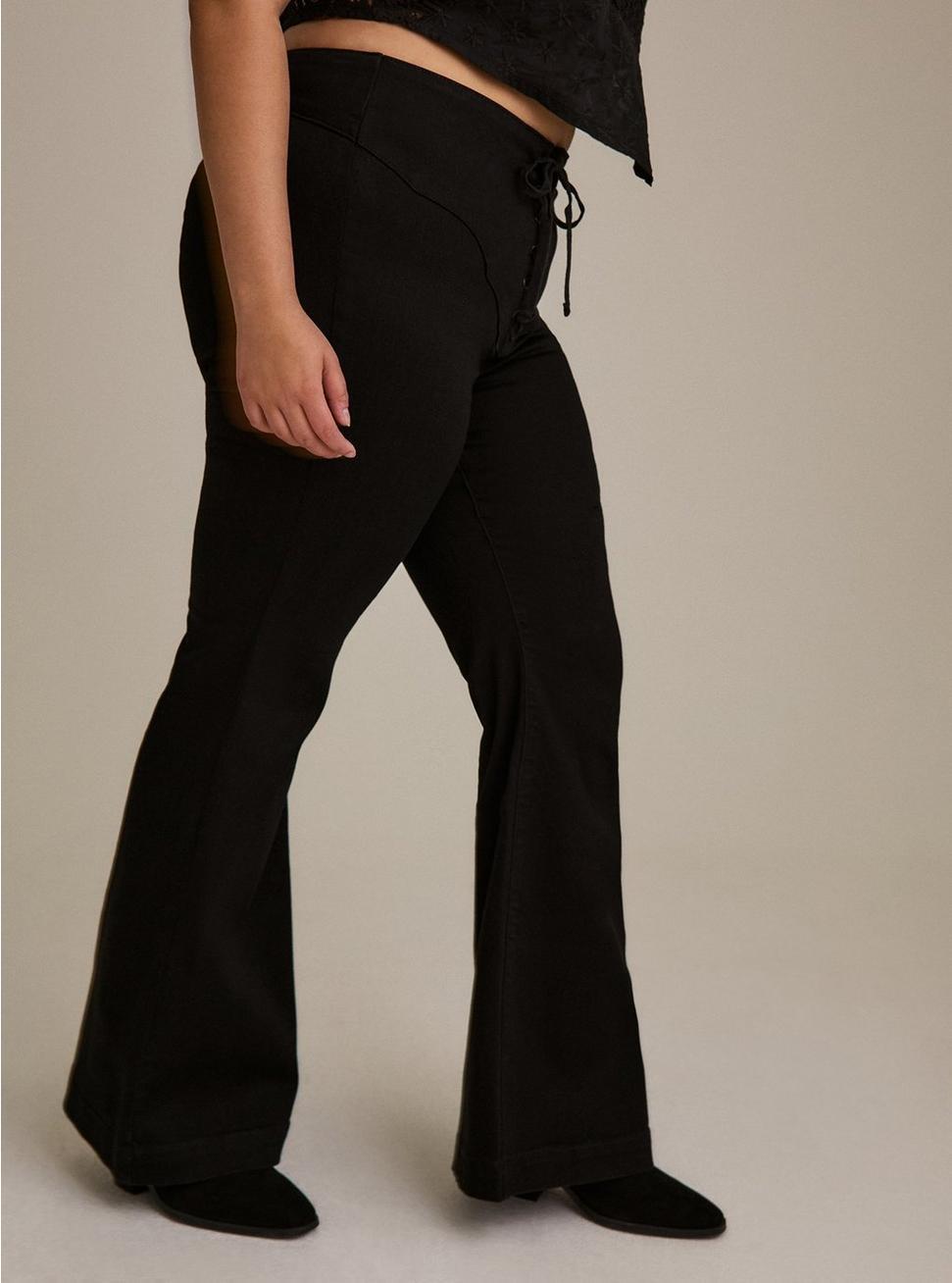 Festi Lace-Up Flare High-Rise Jean Product Image