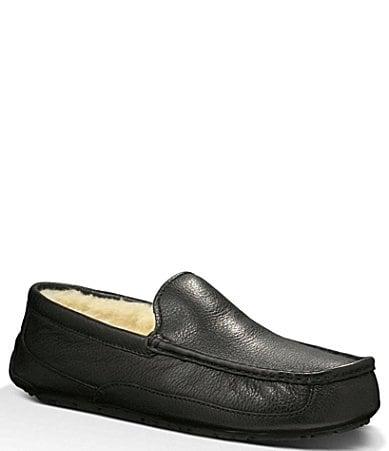 Mens Ascot Leather Slippers Product Image
