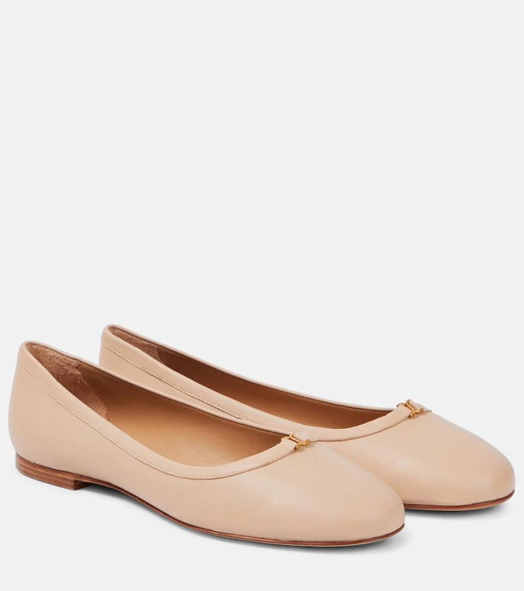 CHLOÉ Woman Ballet Flats Sand Size 9 Leather In Beige Product Image