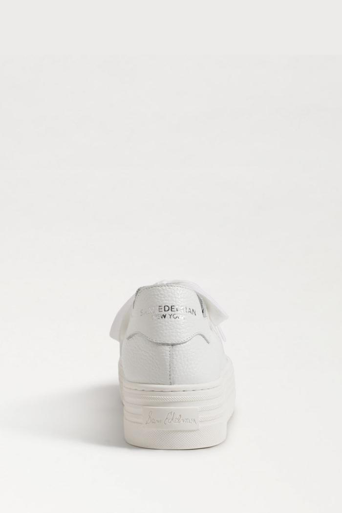 Pippy Lace Up Platform Sneaker - White Leather Product Image